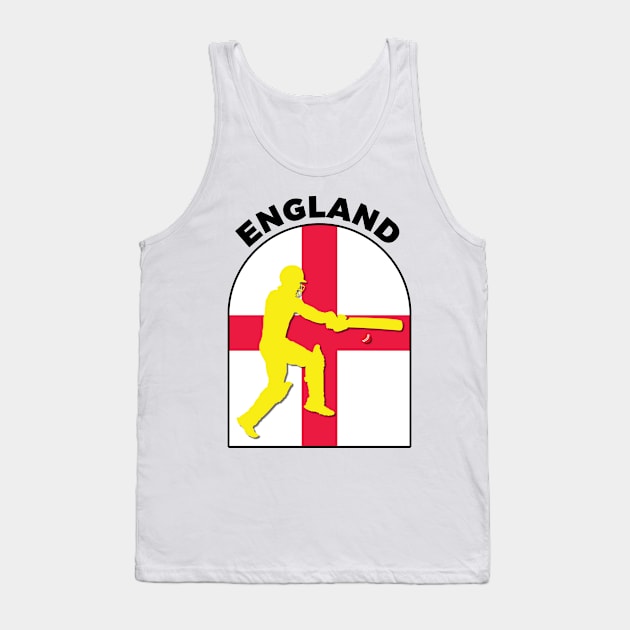 England Cricket Batsman England Flag Tank Top by DPattonPD